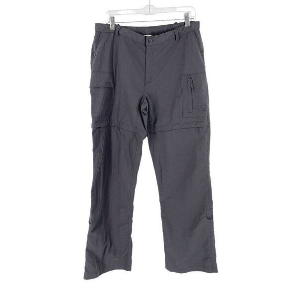 The North Face Women's Large Convertible Cargo Nylon Hiking Sport Grey T150 T550 - Picture 1 of 13